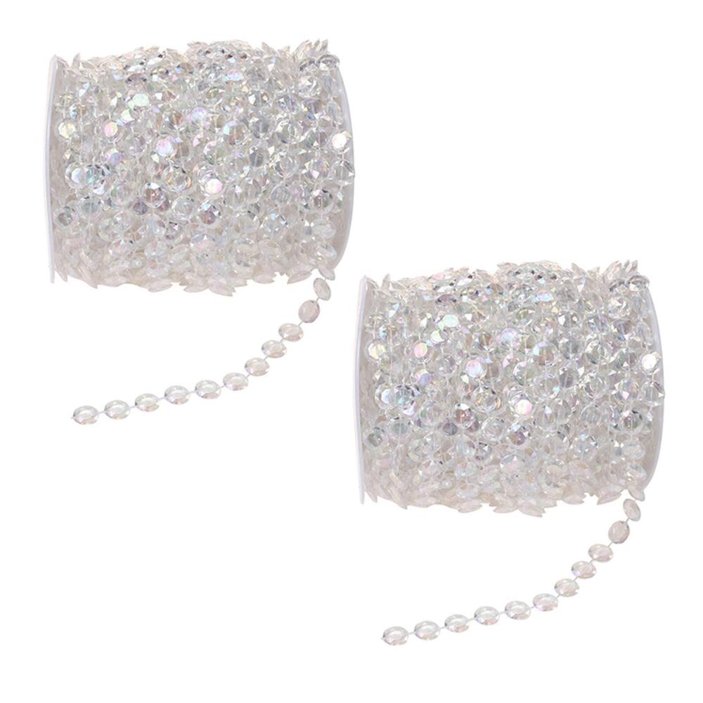 4879 Acrylic Clear Crystal Beads Diamond Garland Strands Rhinestone by Roll